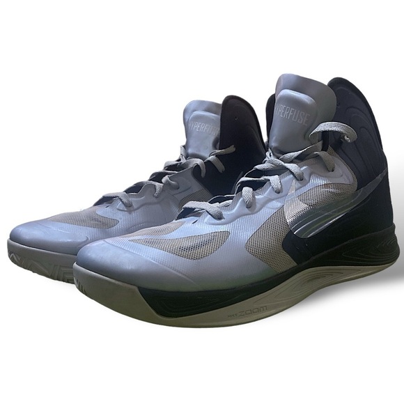 NIKE HYPERFUSE Hard to Find Mens Size 16 Grey Black Excellent Condition - Picture 6 of 13